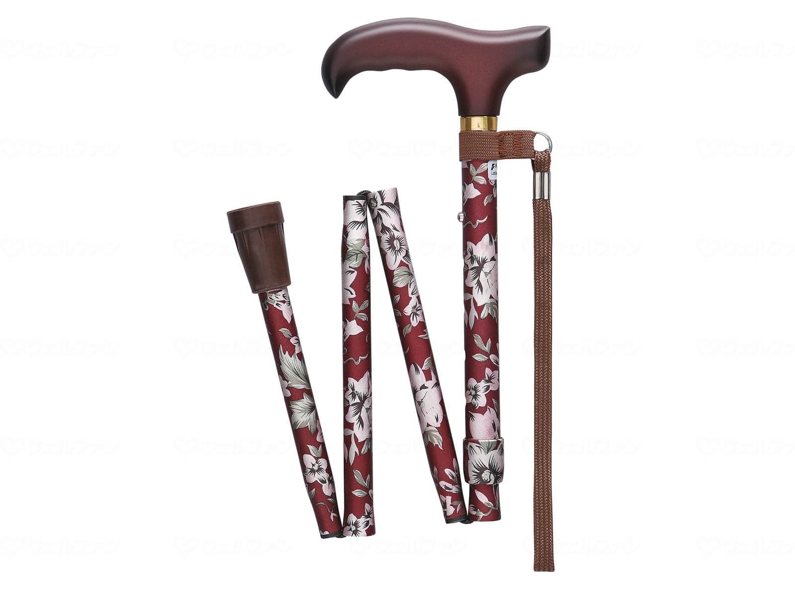 ウェルファン ベーシック 折畳 花柄赤 S 1個(ご注文単位1個)【直送品】