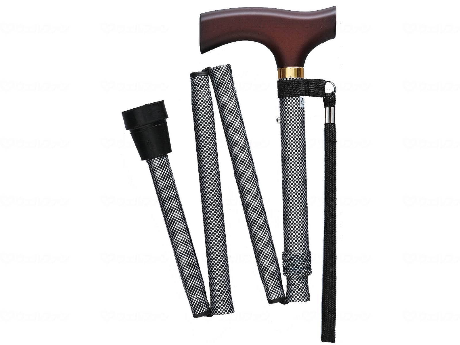 ウェルファン ベーシック 折畳 チェックシルバー M 1個(ご注文単位1個)【直送品】