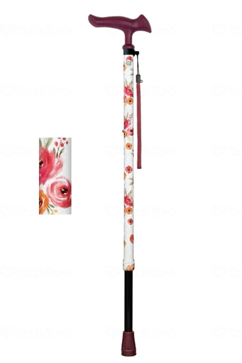 ウェルファン かるがもファムⅡ 伸縮 花柄ホワイト 1個(ご注文単位1個)【直送品】