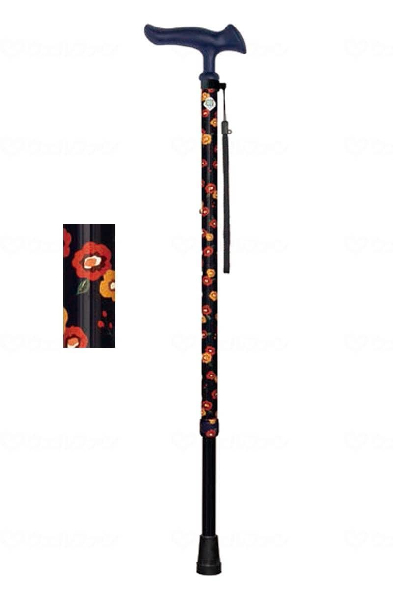 ウェルファン かるがもファムⅡ 伸縮 花柄ネイビー 1個(ご注文単位1個)【直送品】