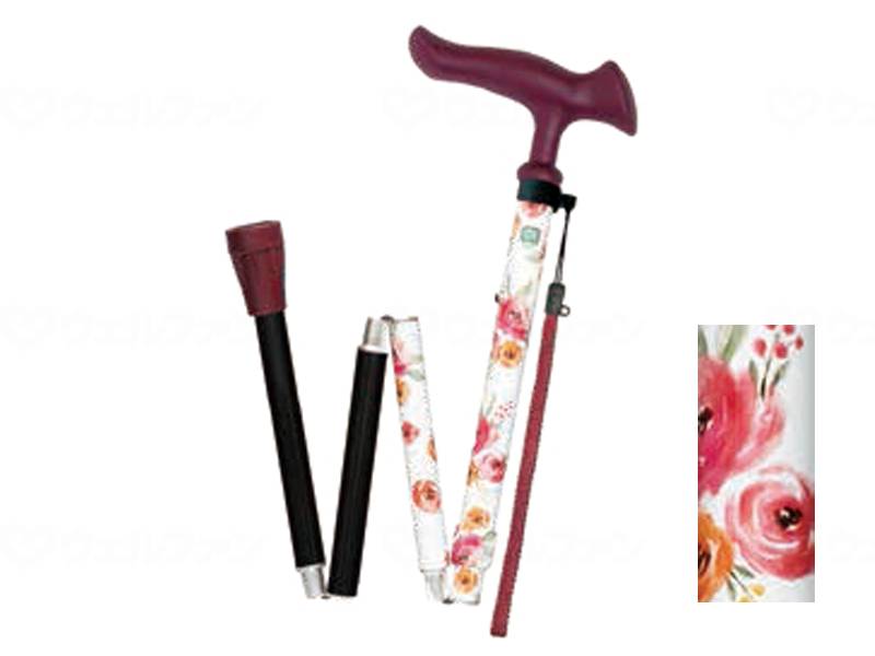 ウェルファン かるがもファムⅡ 折畳 花柄ホワイト 1個(ご注文単位1個)【直送品】