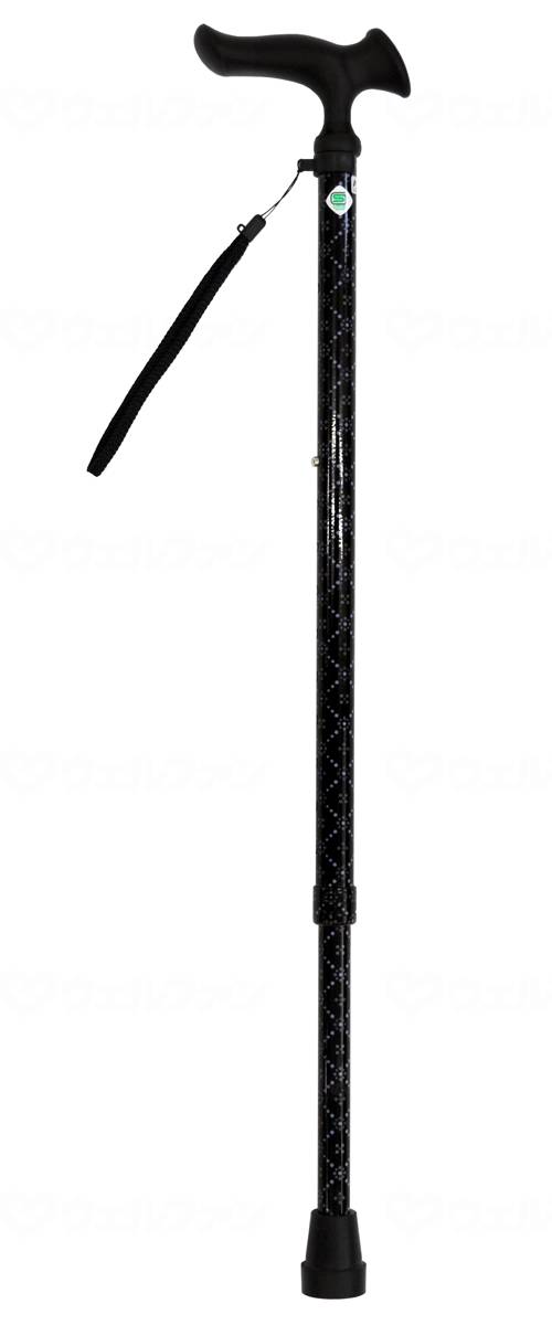 ウェルファン かるがも オム 伸縮S・M兼用 ブラック格子 1個(ご注文単位1個)【直送品】