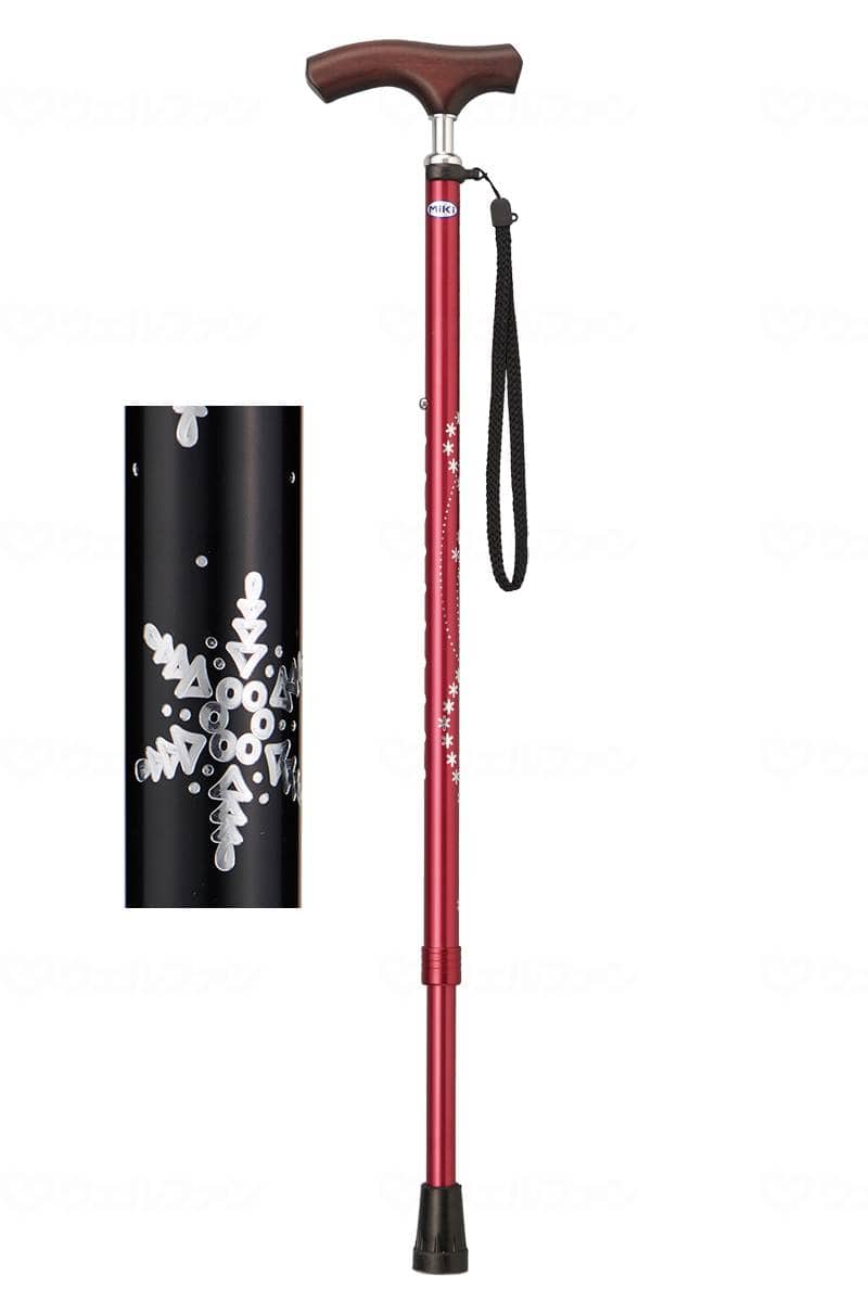 ウェルファン キララ・ケイン 雪柄　黒 1個（ご注文単位1個）【直送品】