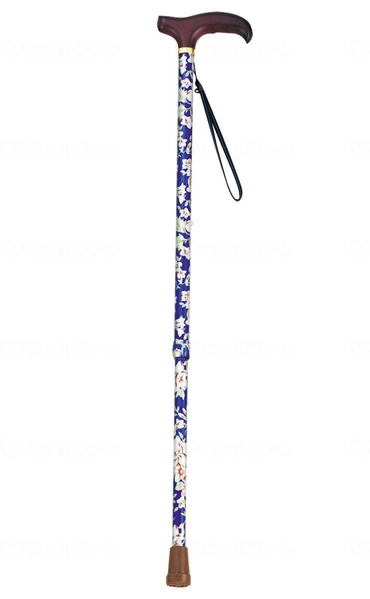 ウェルファン 花柄伸縮ステッキ 花柄B 1個（ご注文単位1個）【直送品】