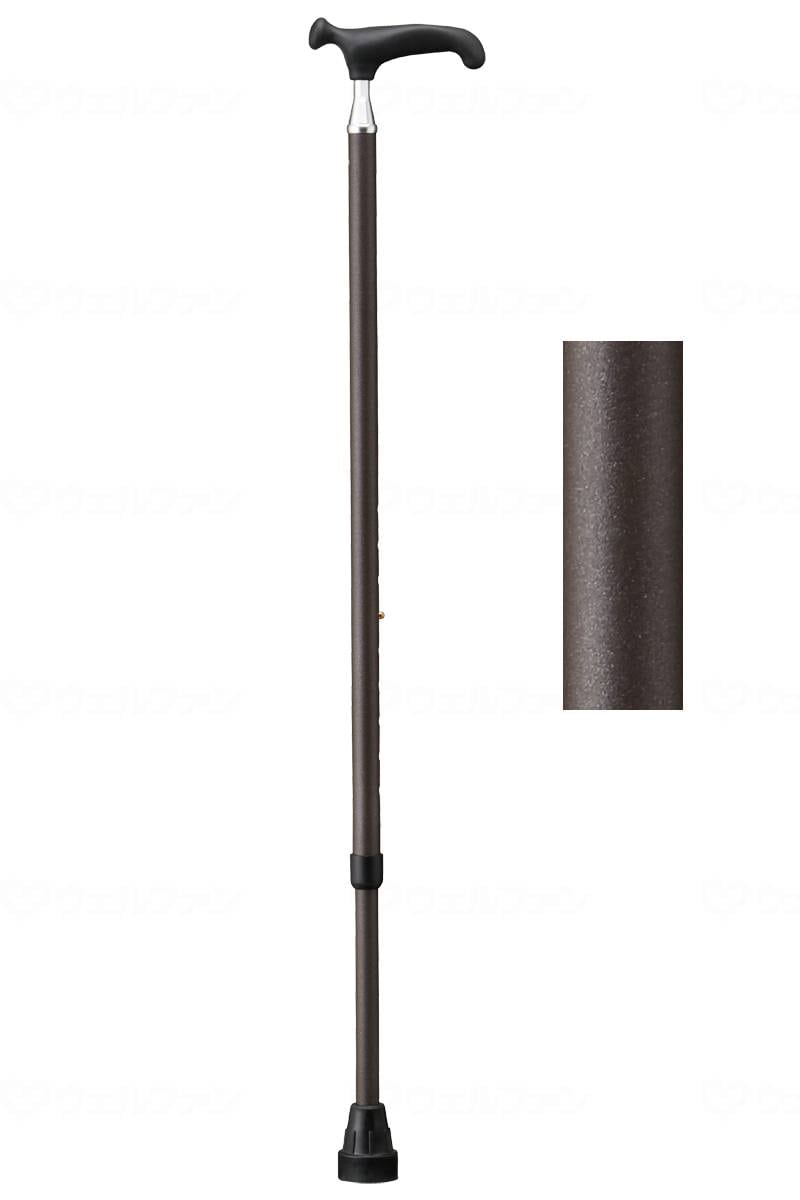 ウェルファン ドイツ　オッセンベルグ社製　伸縮杖　OSSシリーズ レザーブラウン 1個（ご注文単位1個）【直送品】