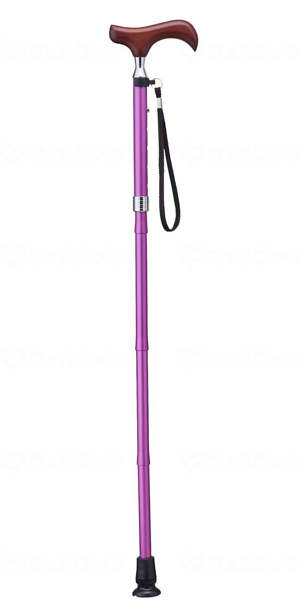 ウェルファン 愛杖Eシリーズ　折りたたみタイプ パープル 1個（ご注文単位1個）【直送品】