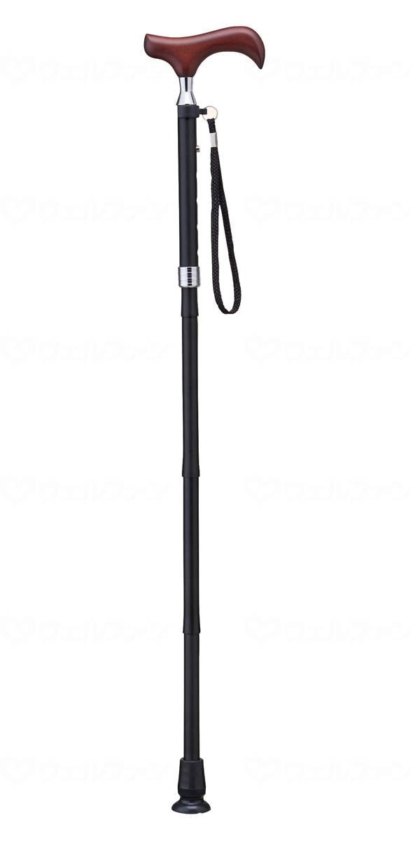 ウェルファン 愛杖Eシリーズ　折りたたみタイプ ブラック 1個（ご注文単位1個）【直送品】