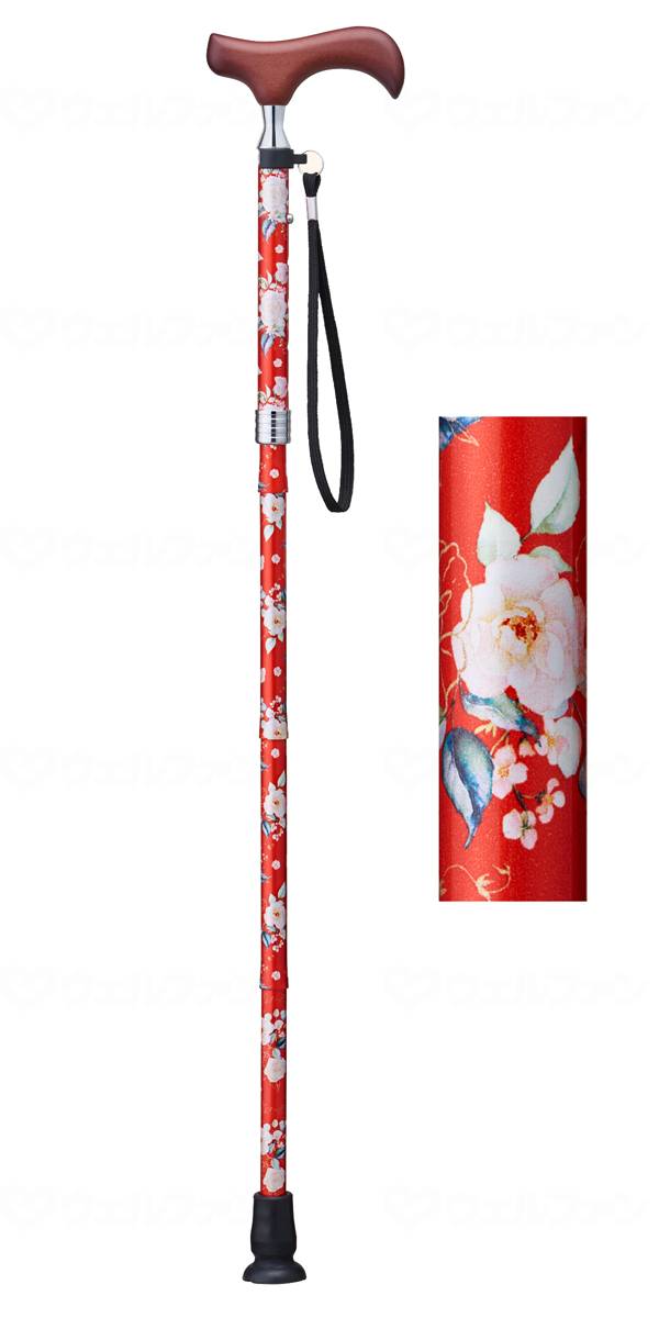 ウェルファン 愛杖Eシリーズ　折りたたみタイプ レッドハナ 1個（ご注文単位1個）【直送品】