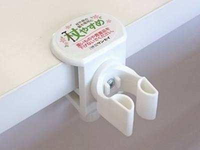 ウェルファン 杖やすめ　ネジ止め型　X（クロス） ホワイト 1個（ご注文単位1個）【直送品】