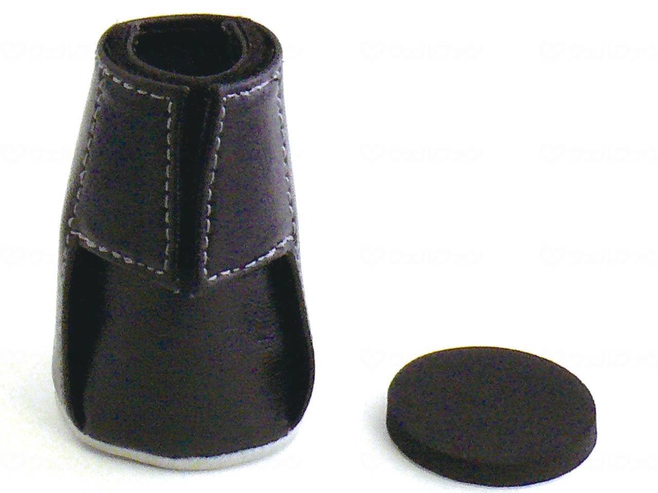 ウェルファン ふくよく　杖先エチケットカバー ブラック S 1個（ご注文単位1個）【直送品】