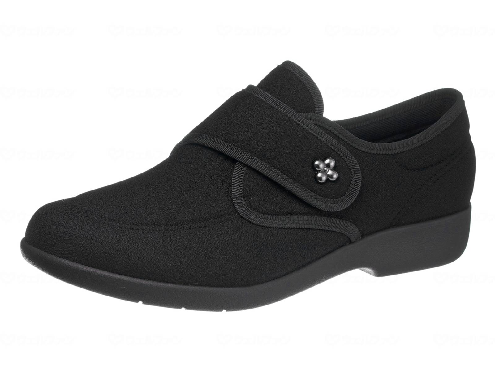 ウェルファン 快歩主義L118/ブラックストレッチ/22.0cm 1個（ご注文単位1個）【直送品】