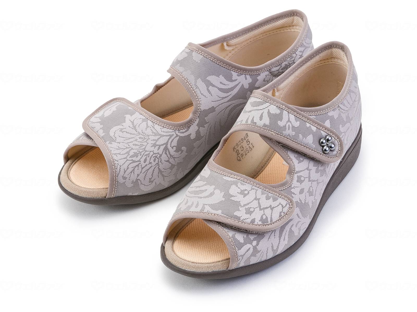 ウェルファン 快歩主義L133SL/グレージュガラ/21.5cm 1個(ご注文単位1個)【直送品】