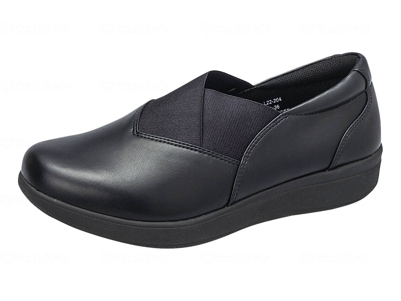 ウェルファン ウェルル01/オールブラック/23.0cm 1個（ご注文単位1個）【直送品】