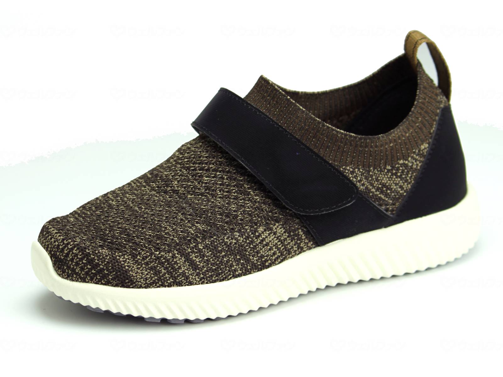 ウェルファン SaiSai ストレッチニットスニーカー WG110/ブラウン/3L 1個（ご注文単位1個）【直送品】