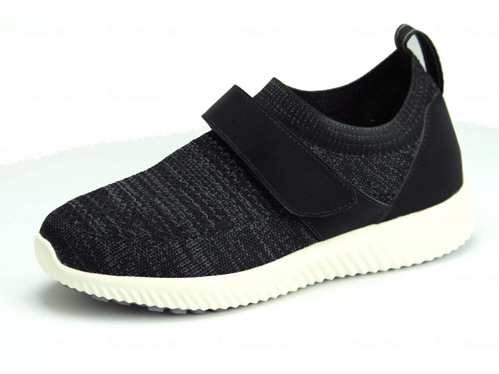 ウェルファン SaiSai ストレッチニットスニーカー WG110/ブラック/L 1個（ご注文単位1個）【直送品】