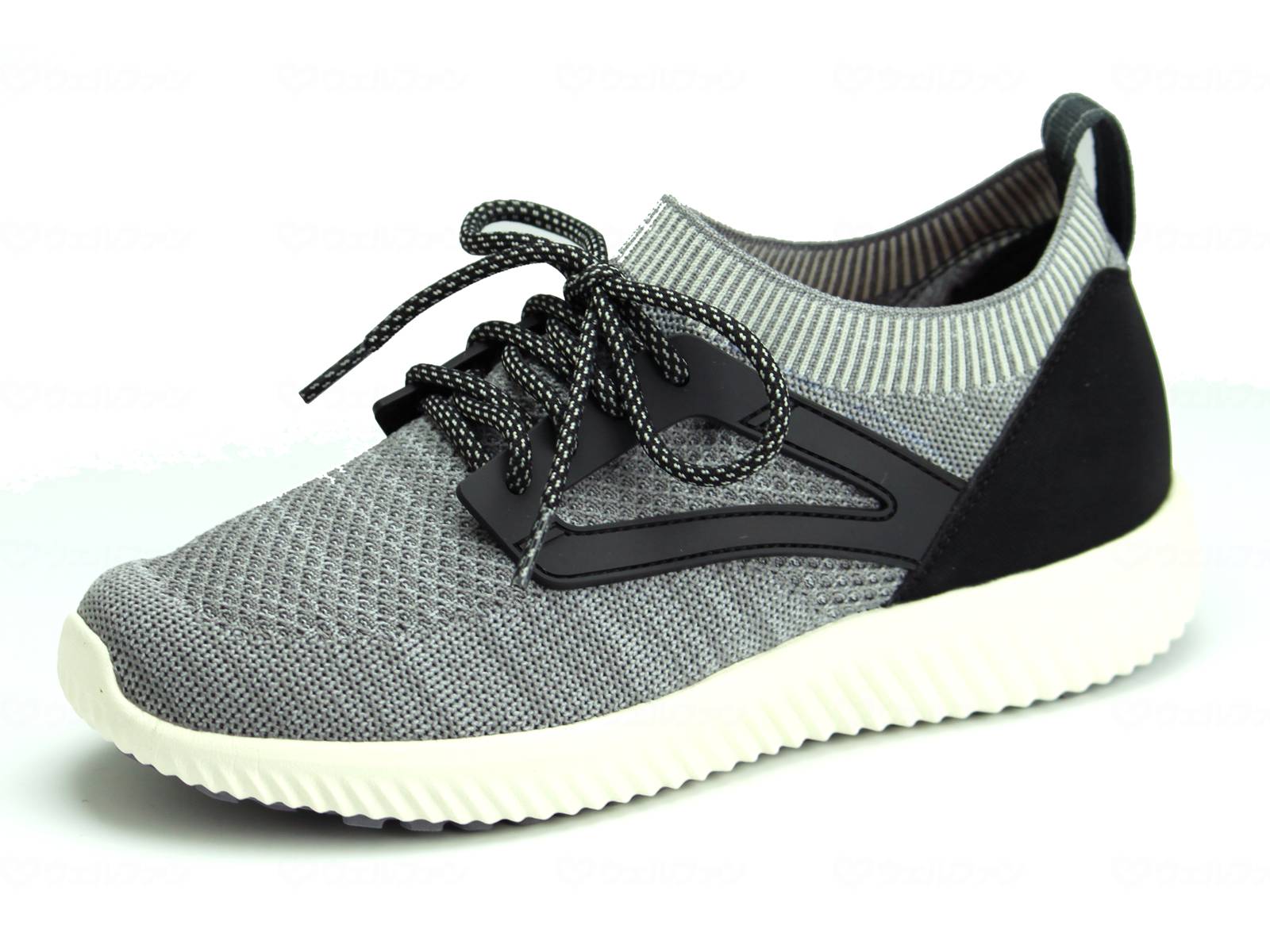 ウェルファン SaiSai ストレッチニットスニーカー WG130/グレー/4L 1個（ご注文単位1個）【直送品】