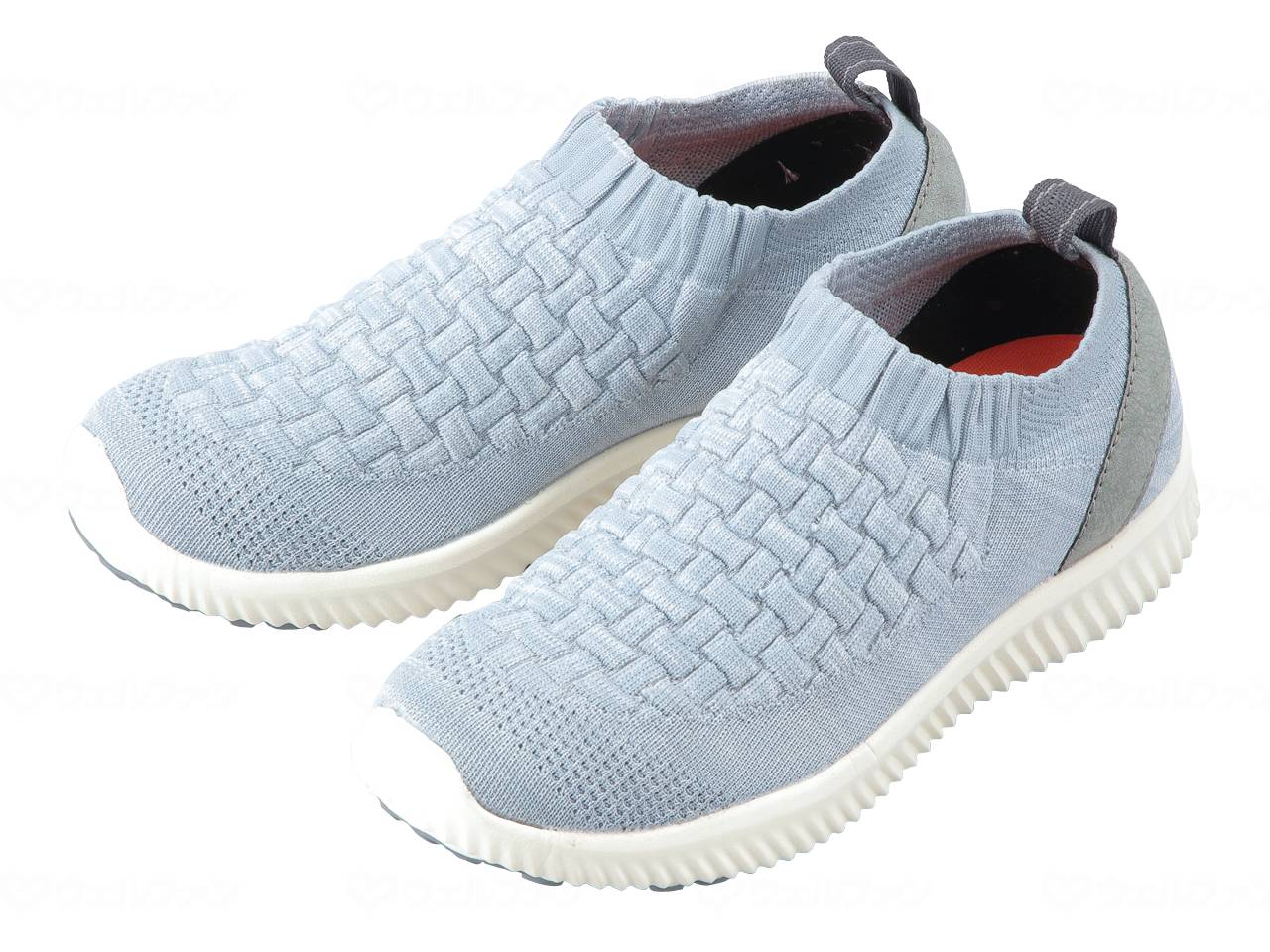 ウェルファン SaiSai ストレッチニットスニーカー WG140/グレー/LL 1個（ご注文単位1個）【直送品】