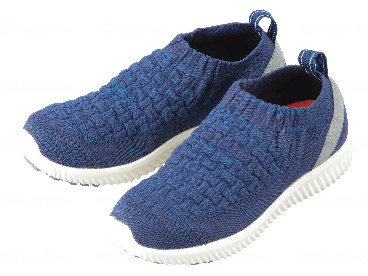 ウェルファン SaiSai ストレッチニットスニーカー WG140/ネイビー/S 1個(ご注文単位1個)【直送品】