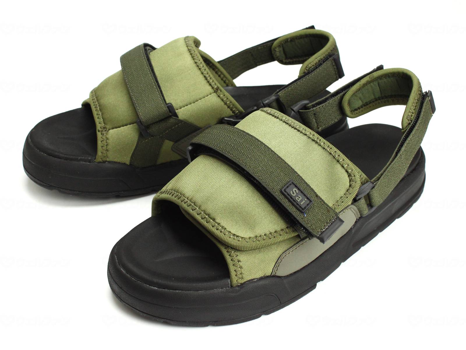 ウェルファン SaiSai ジャストフィットサンダル WG510/カーキ/LL 1個（ご注文単位1個）【直送品】