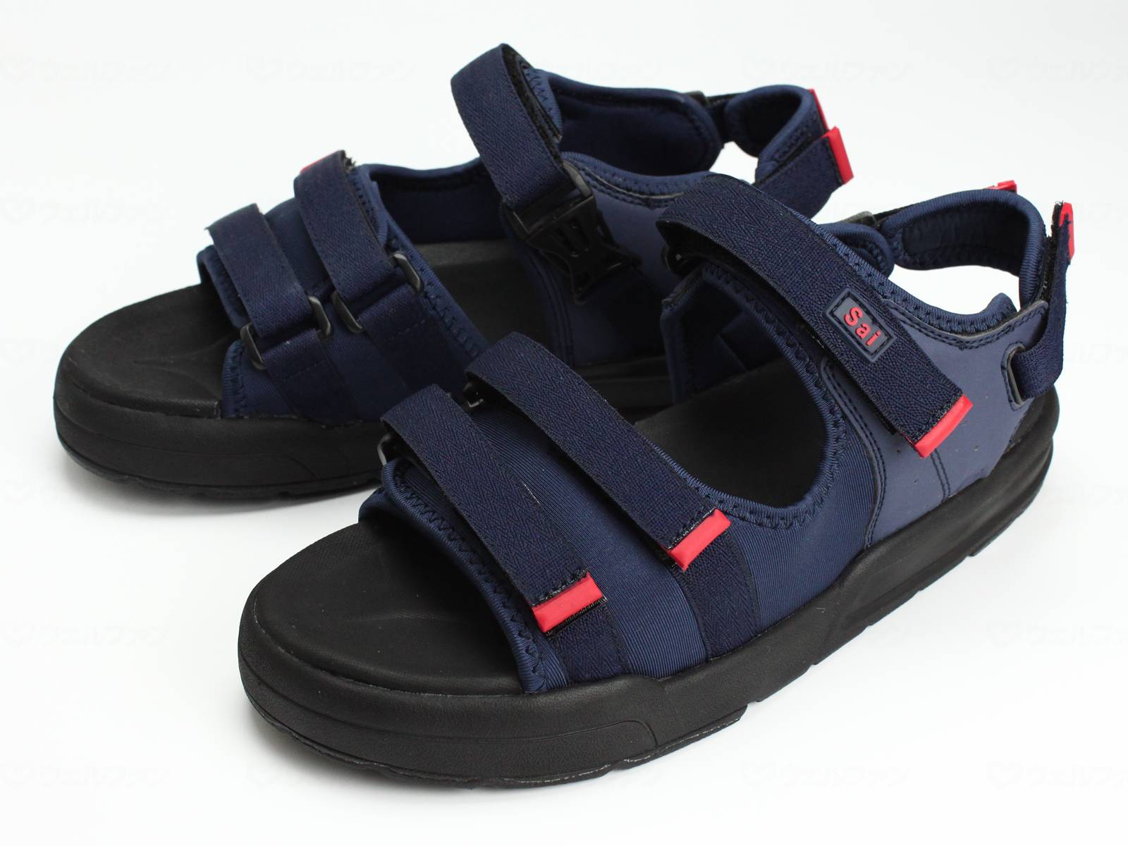ウェルファン SaiSai ジャストフィットサンダル WG520/ネイビー/S 1個（ご注文単位1個）【直送品】
