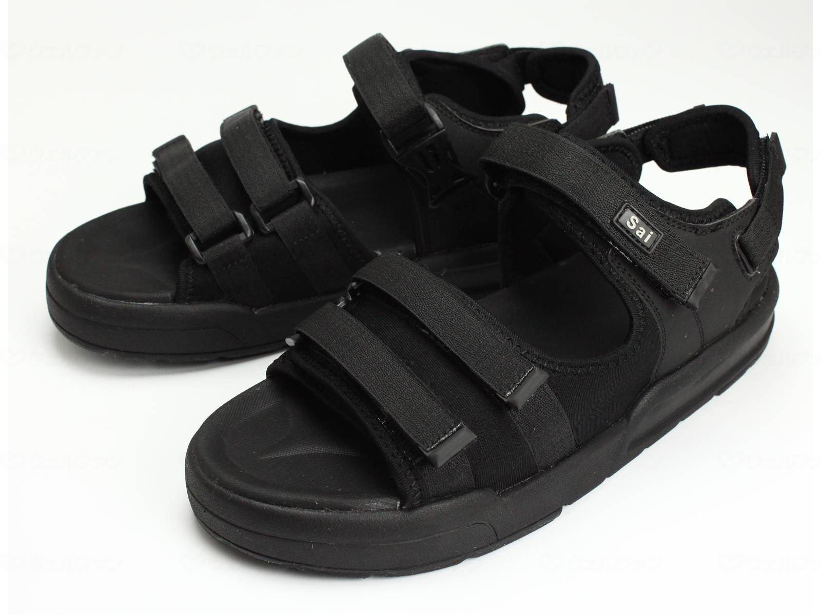 ウェルファン SaiSai ジャストフィットサンダル WG520/ブラック/M 1個(ご注文単位1個)【直送品】