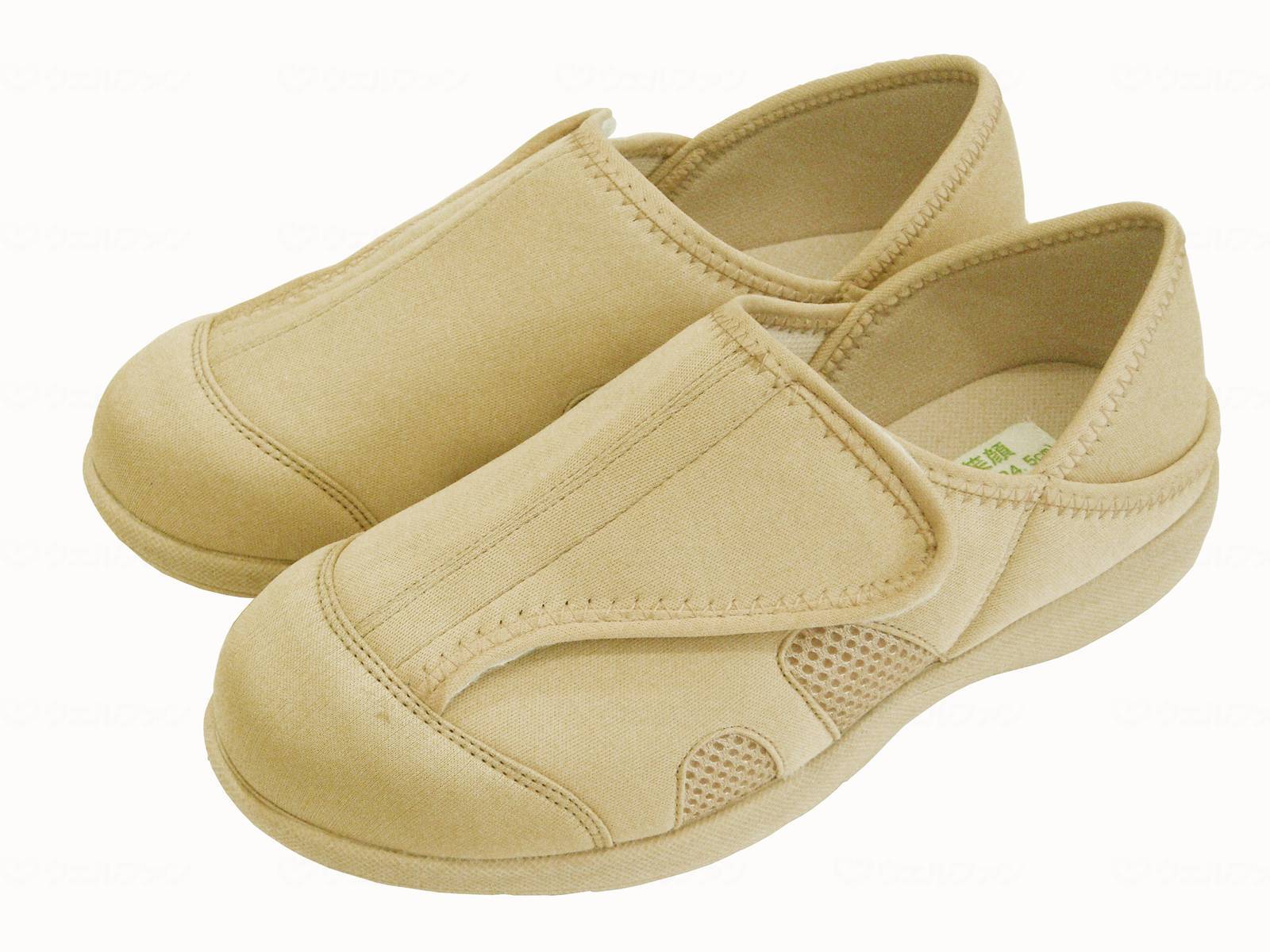 ウェルファン あし笑顔 かかとが踏めるルームシューズ/ベージュ/LL 1個(ご注文単位1個)【直送品】