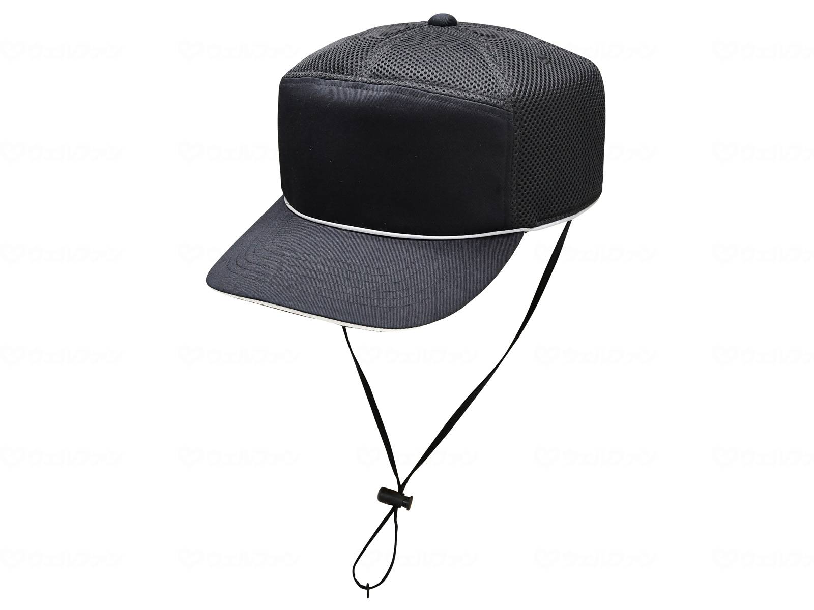 ウェルファン おでかけヘッドガード メッシュキャップタイプ反射材付/ブラック/S 1個(ご注文単位1個)【直送品】