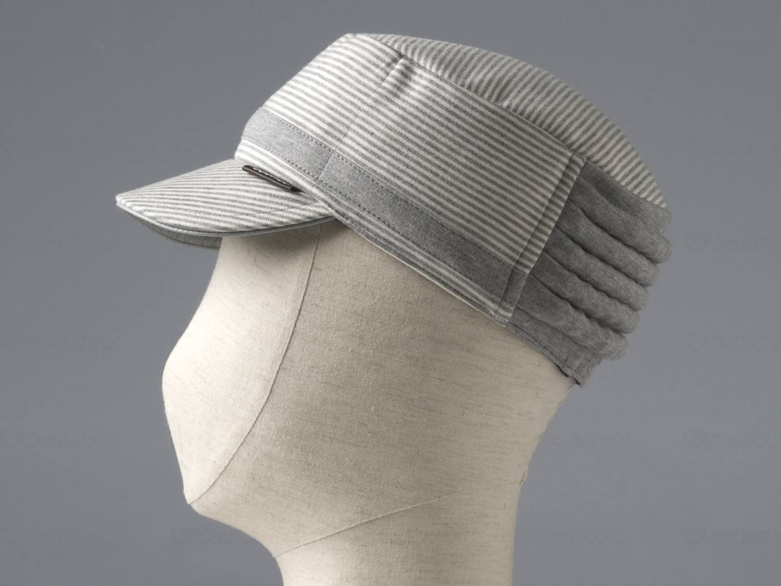 ウェルファン abonet+JARI キャップストライプ/グレー/S 1個(ご注文単位1個)【直送品】