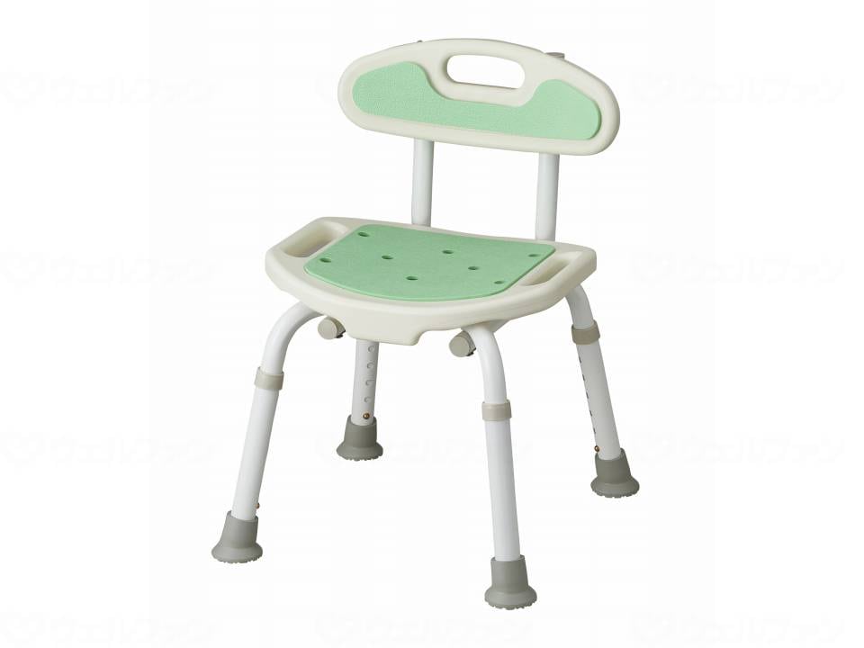 ウェルファン 福浴 コンパクトシャワーチェア/グリーン 1個(ご注文単位1個)【直送品】