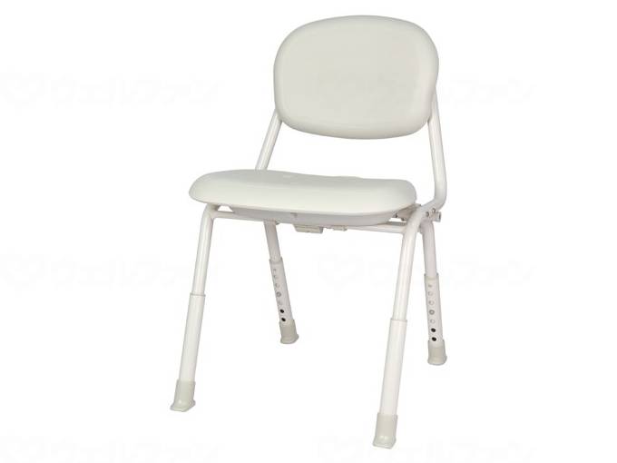 ウェルファン ユニプラス コンパクトシャワーチェア(スマートタイプ)/ホワイト 1台(ご注文単位1台)【直送品】