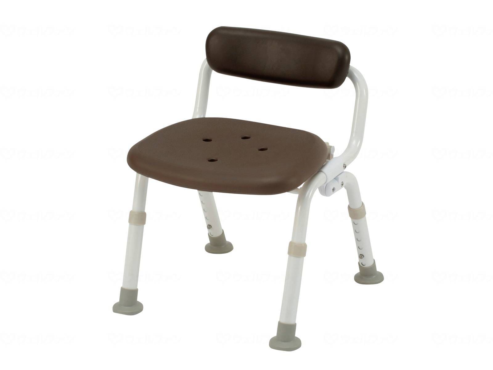 ウェルファン シャワーチェア[ユクリア]コンパクト腰当付おりたたみN/モカブラウン 1台（ご注文単位1台）【直送品】