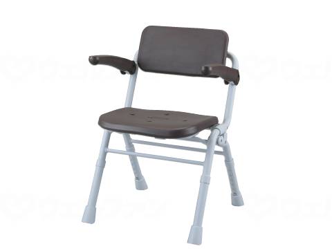 ウェルファン シャワーチェア(Air)ミドルSPワンタッチ/モカブラウン 1台(ご注文単位1台)【直送品】