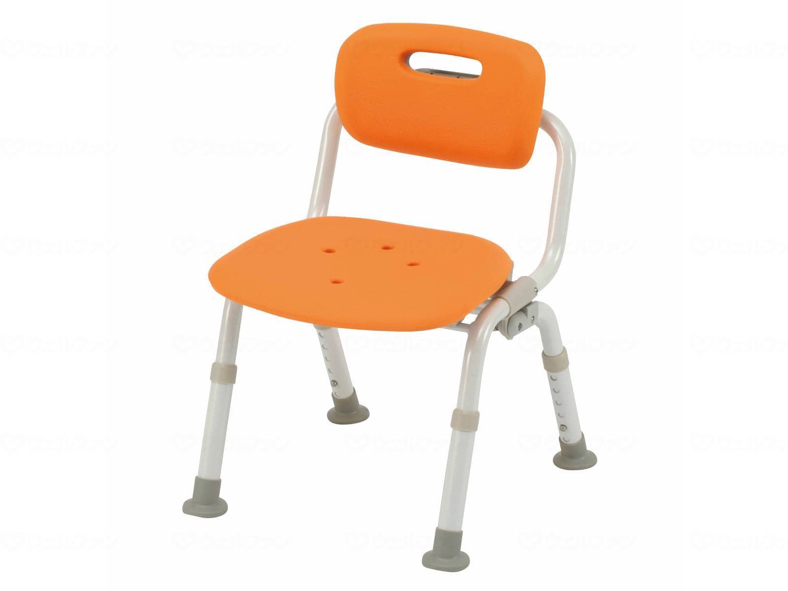 ウェルファン シャワーチェア [ユクリア] ミドルおりたたみN/オレンジ 1台（ご注文単位1台）【直送品】