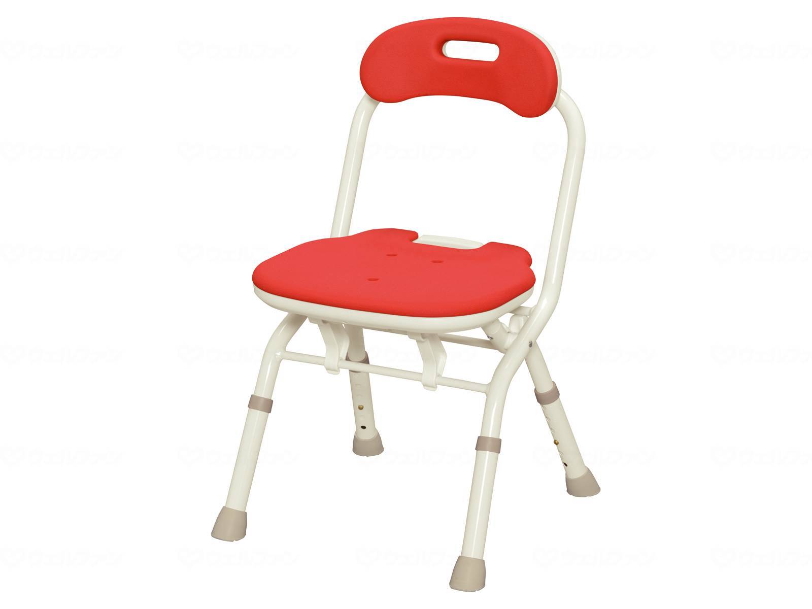 ウェルファン 折りたたみシャワーベンチ FC(背付きタイプ)/レッド 1台(ご注文単位1台)【直送品】