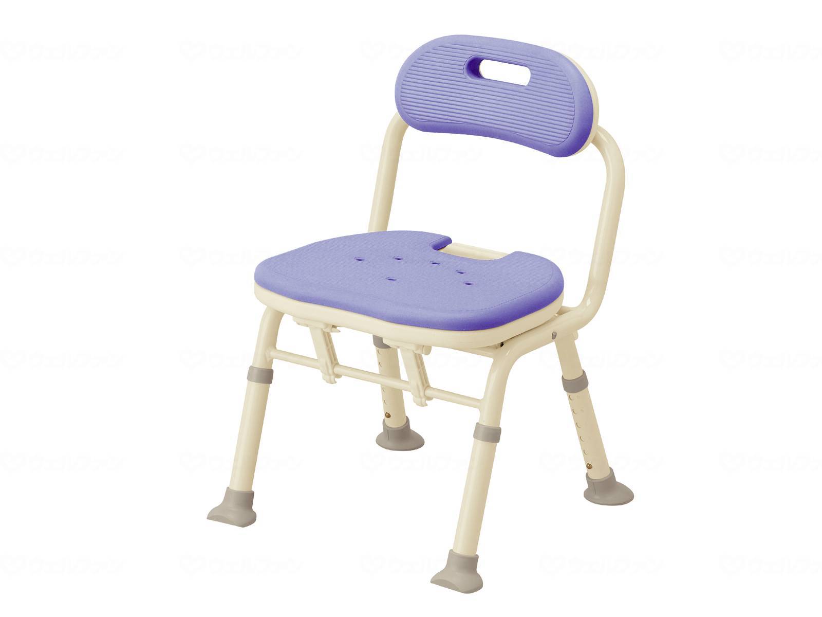 ウェルファン コンパクト折りたたみシャワーベンチIC/ブルー 1台（ご注文単位1台）【直送品】