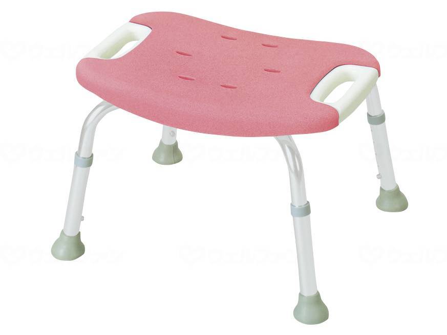 ウェルファン やわらかシャワーチェア 背なしワイド/ピンク/標準タイプ 1個（ご注文単位1個）【直送品】