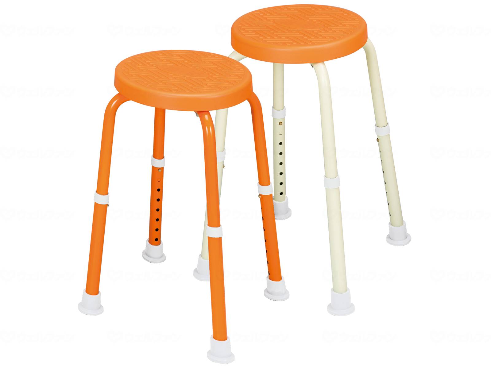 ウェルファン 福浴 回転シャワーチェア プチ・トール/クリームイエロー脚 1個（ご注文単位1個）【直送品】