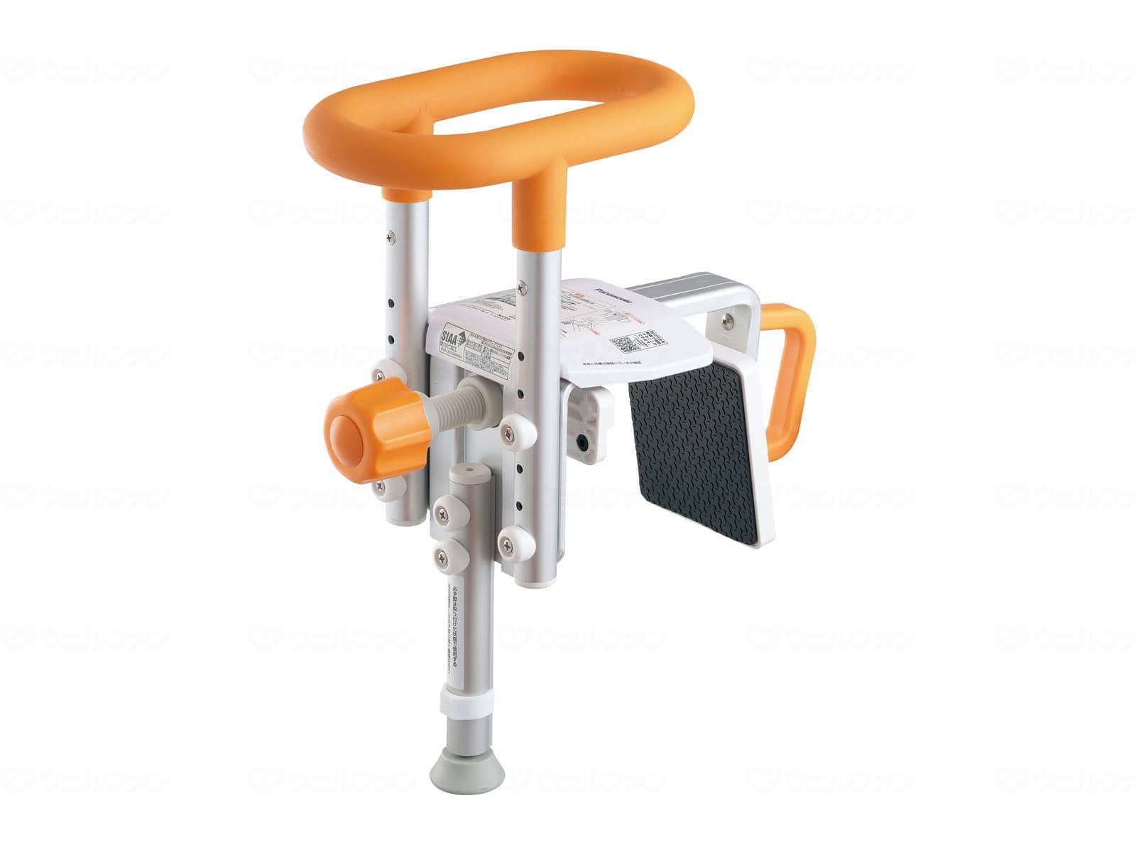 ウェルファン 入浴グリップ[ユクリア]UB専用コンパクト脚付ショート S/オレンジ/200 1台（ご注文単位1台）【直送品】