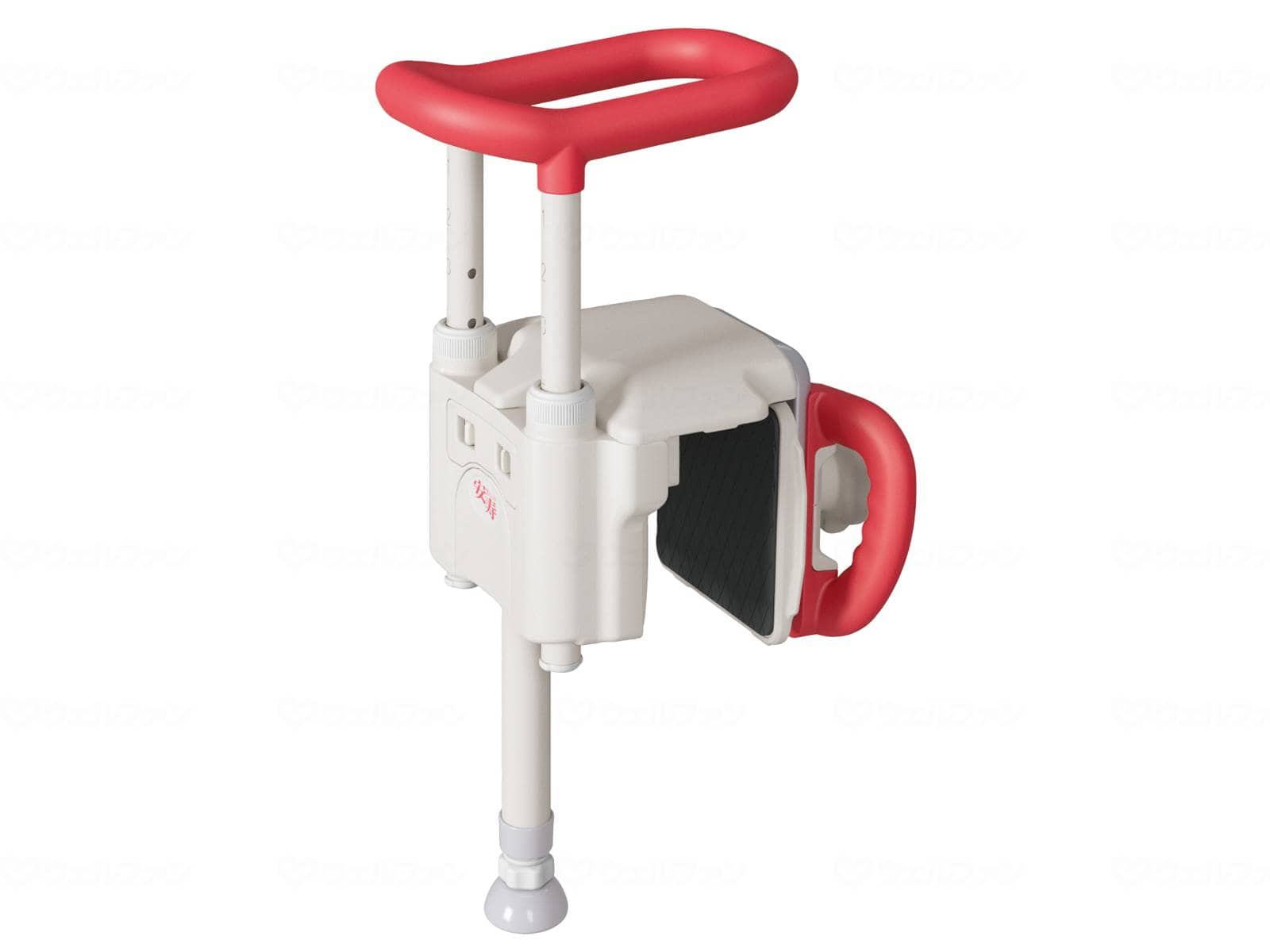 ウェルファン ユニットバス対応浴槽手すりUST-130UBショート/レッド 1台（ご注文単位1台）【直送品】