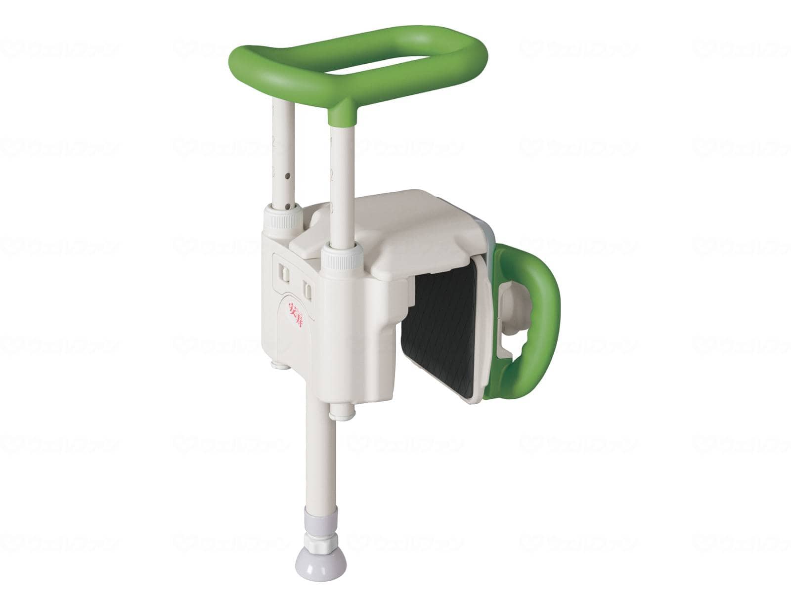 ウェルファン ユニットバス対応浴槽手すりUST-130UBショート/グリーン 1台（ご注文単位1台）【直送品】