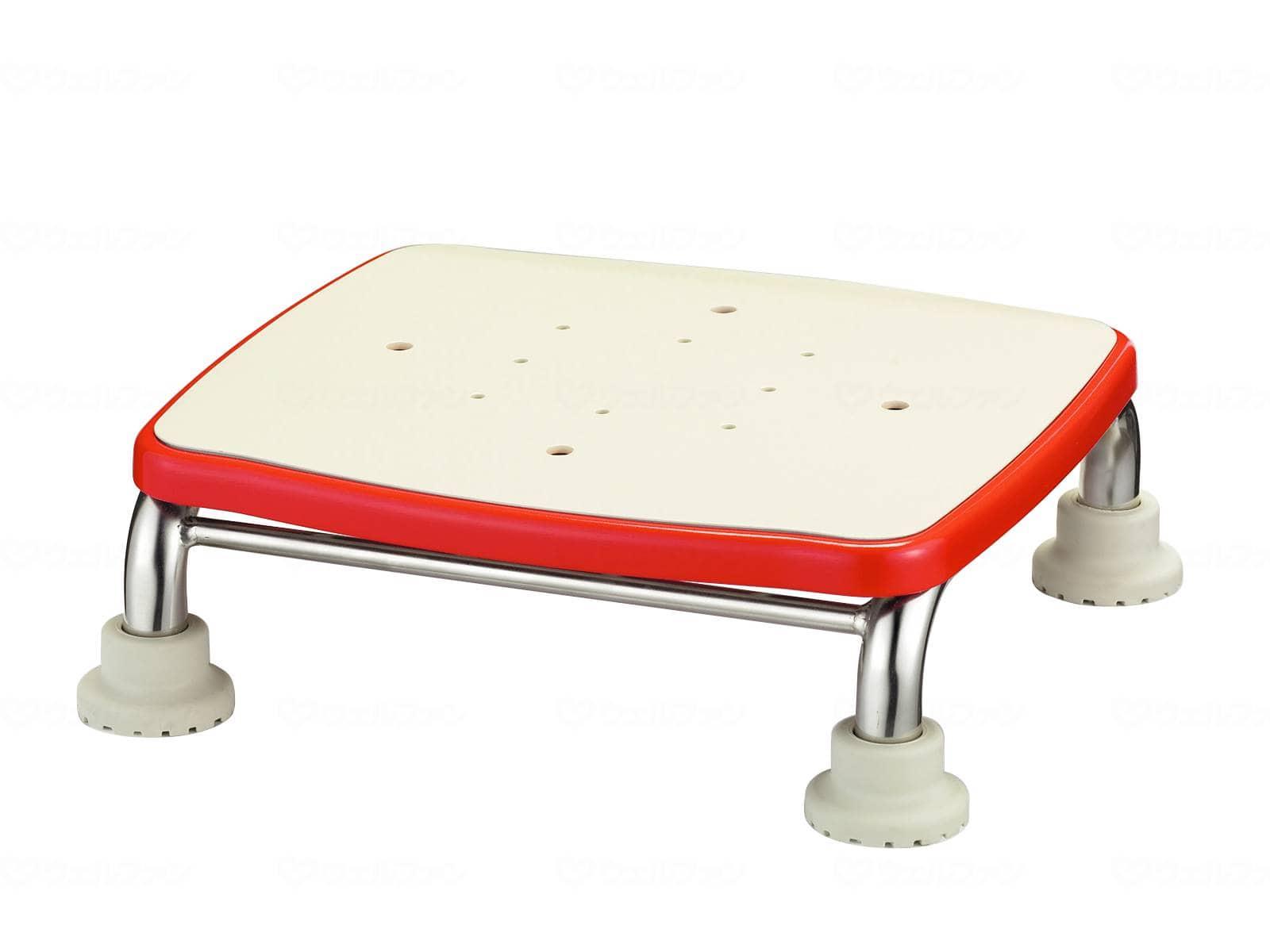 ウェルファン ステンレス製浴槽台R ミニ/レッド/10 1台（ご注文単位1台）【直送品】