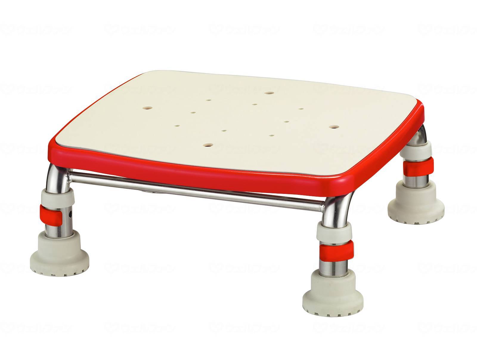 ウェルファン ステンレス製浴槽台R ミニ/レッド/12‐15 1台（ご注文単位1台）【直送品】