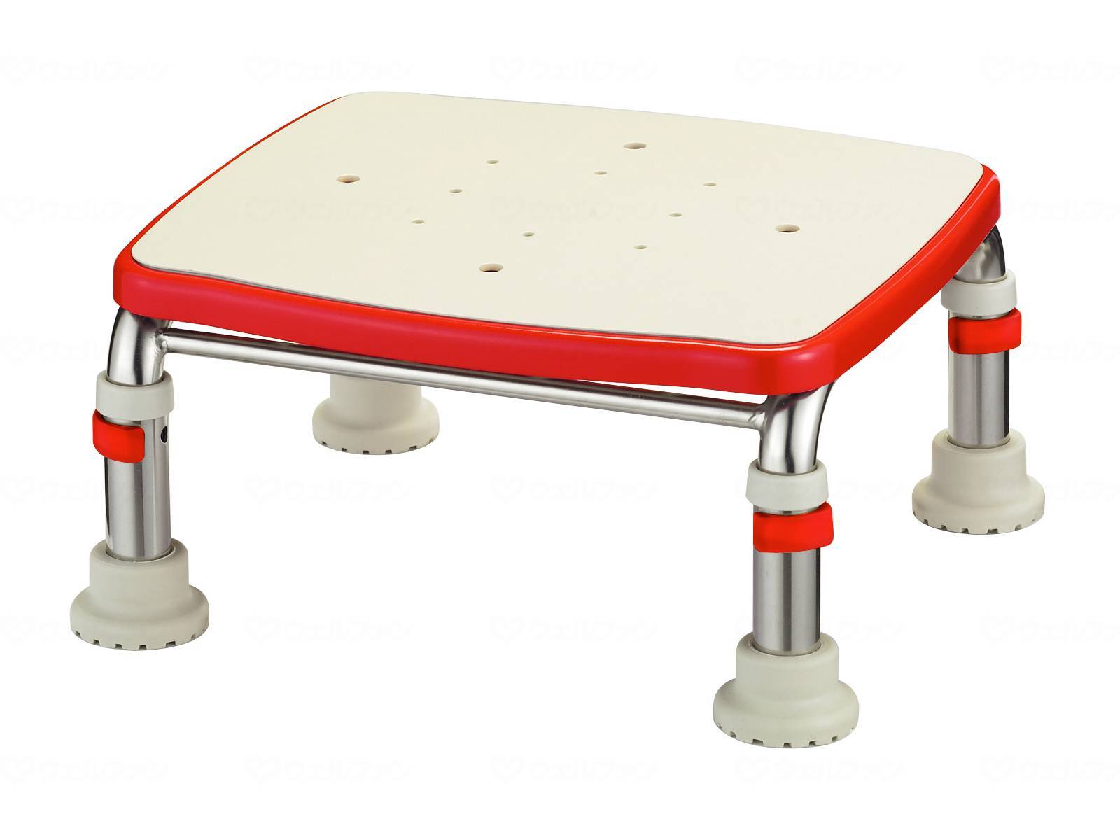 ウェルファン ステンレス製浴槽台R ミニ/レッド/15‐20 1台（ご注文単位1台）【直送品】