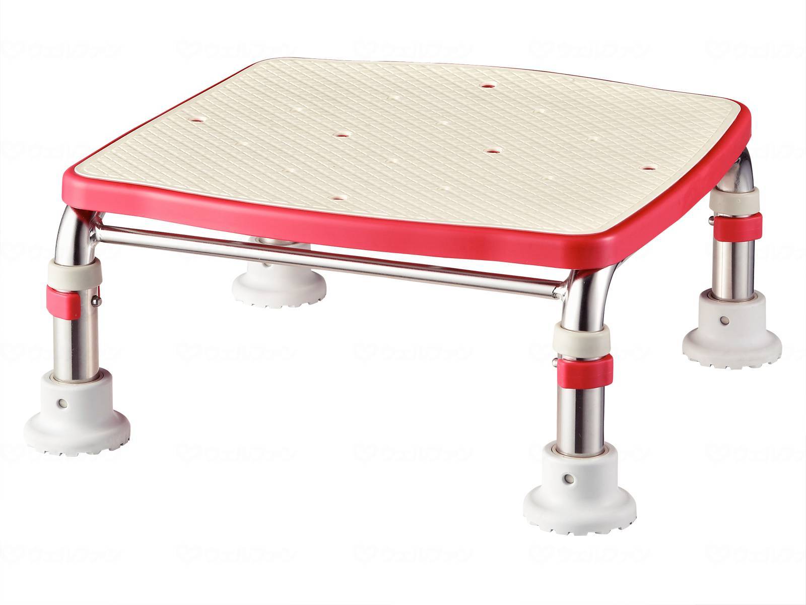 ウェルファン ステンレス製浴槽台R ジャスト/レッド/15-20 1台（ご注文単位1台）【直送品】