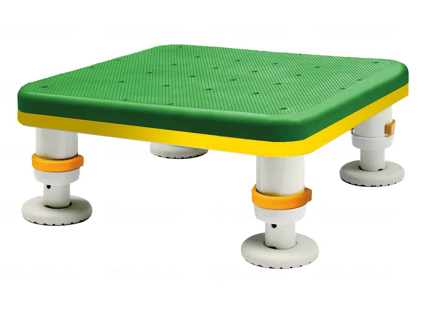 ウェルファン ダイヤタッチ浴槽台 コンパクトサイズ/ライムグリーン/10-15 1台(ご注文単位1台)【直送品】