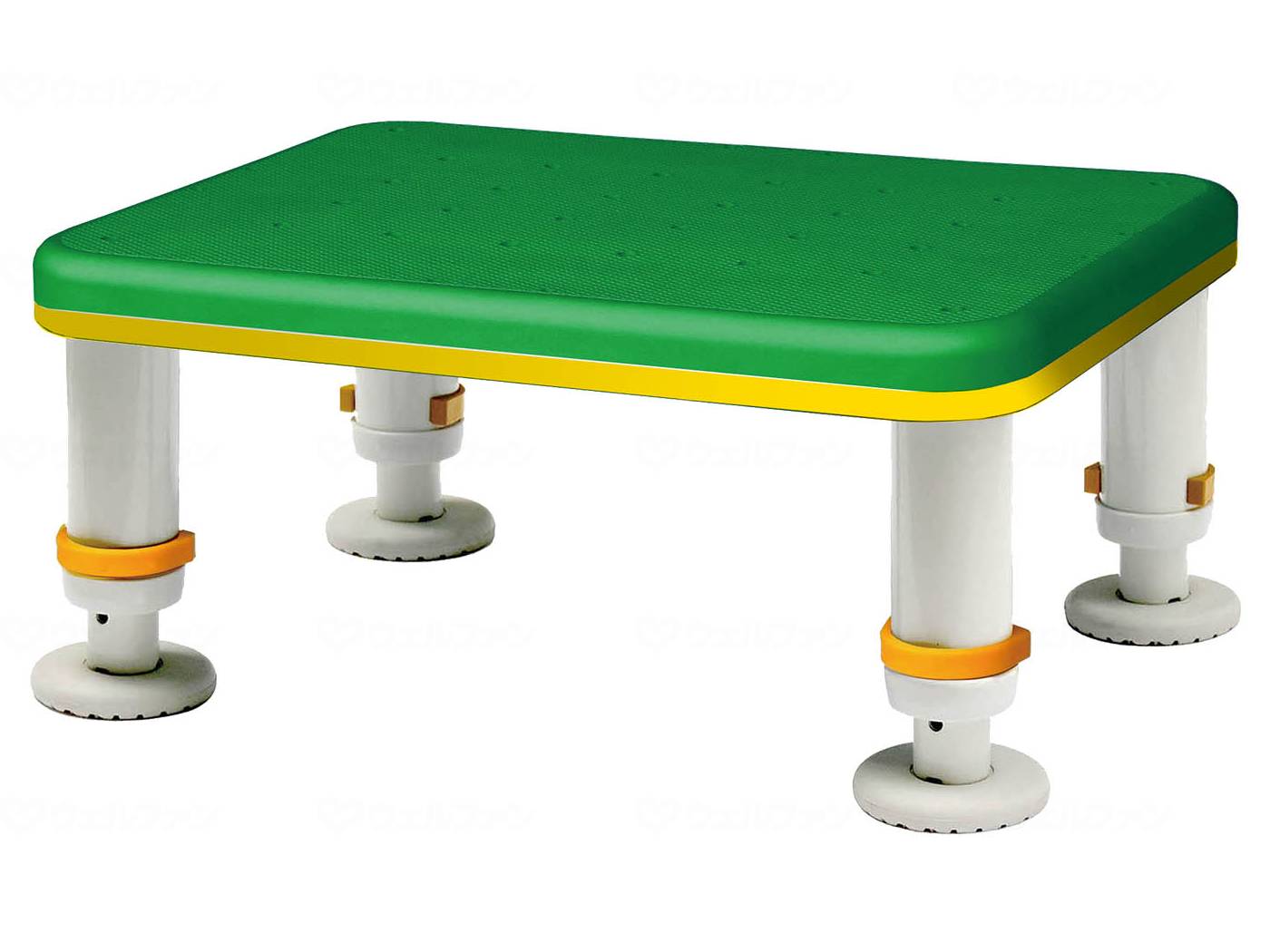 ウェルファン ダイヤタッチ浴槽台 レギュラーサイズ/ライムグリーン/15-25 1個（ご注文単位1個）【直送品】