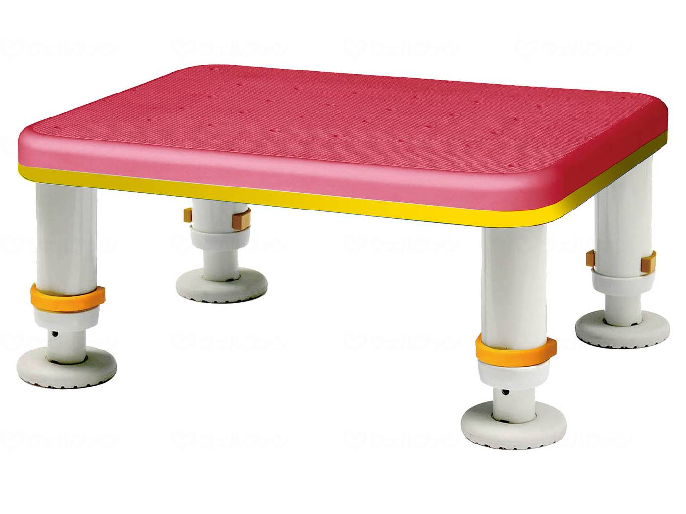 ウェルファン ダイヤタッチ浴槽台 レギュラーサイズ/コーラルピンク/15-25 1個（ご注文単位1個）【直送品】