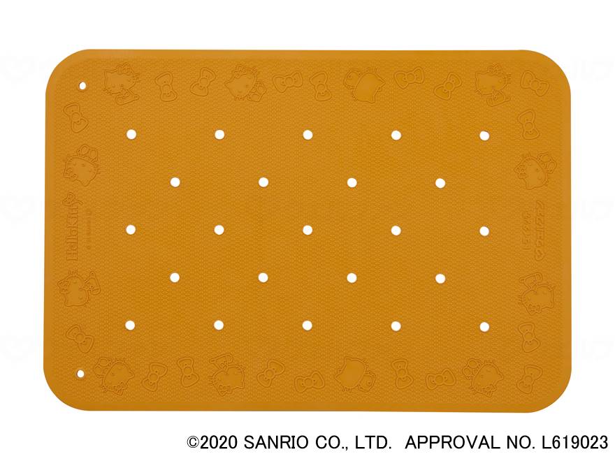 ウェルファン すべり止め入浴マット トライタッチ(ハローキティ)/オレンジ/M 1枚（ご注文単位1枚）【直送品】