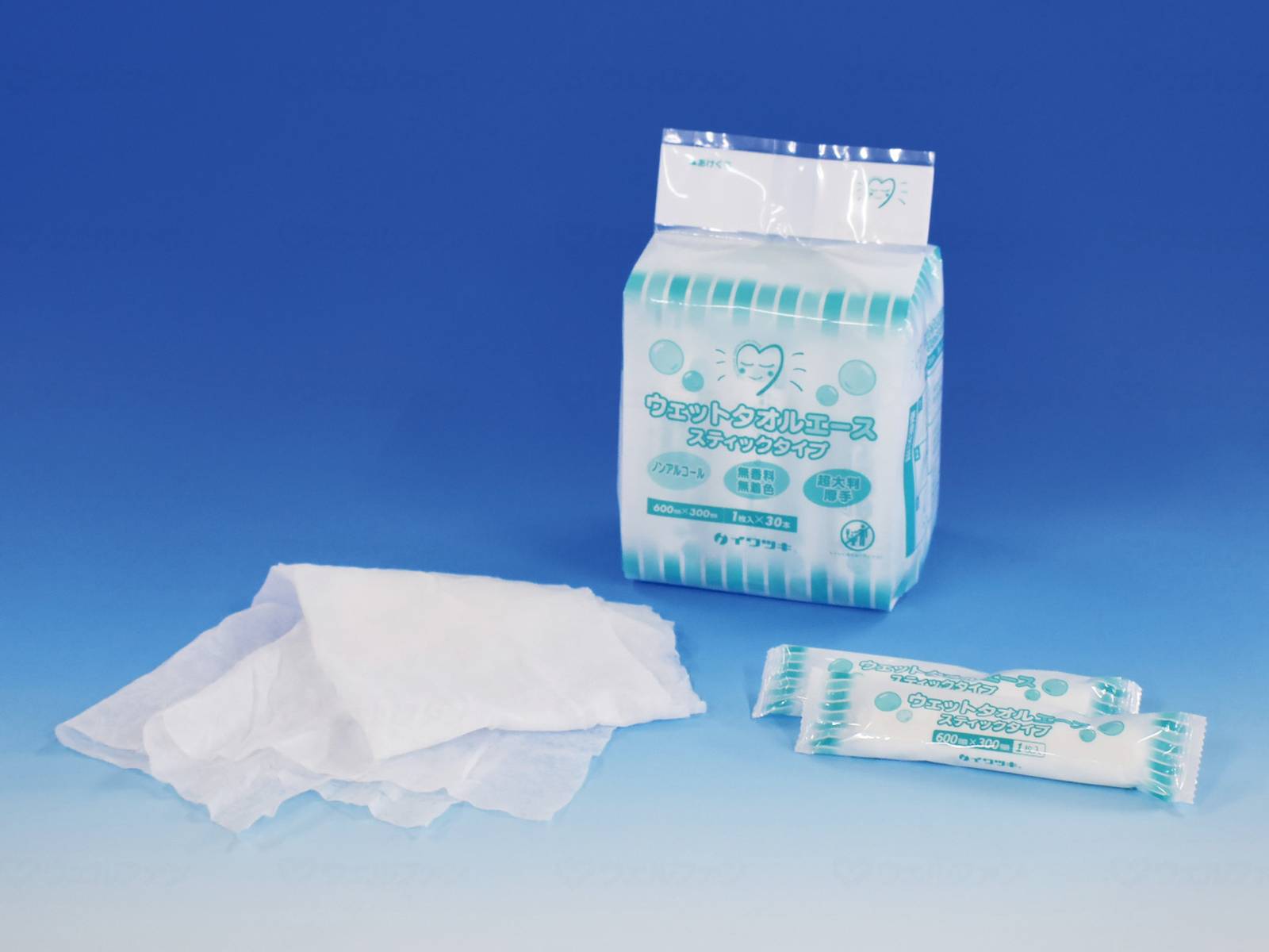 ウェルファン ウェットタオルエース スティックタイプ30本/袋 1個（ご注文単位1個）【直送品】