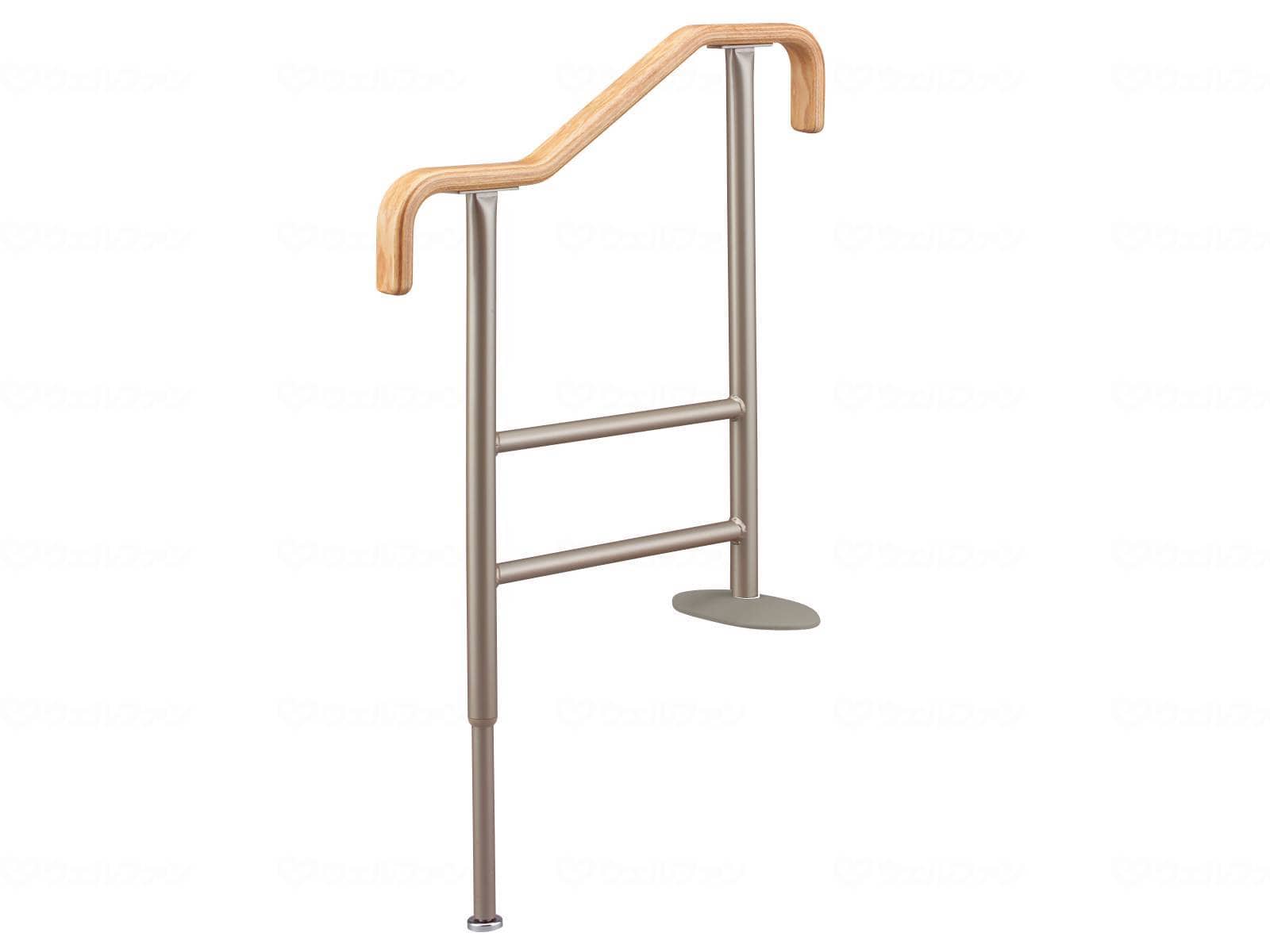 ウェルファン 上がりかまち用手すりKM-650/ライトブラウン/F 1個（ご注文単位1個）【直送品】